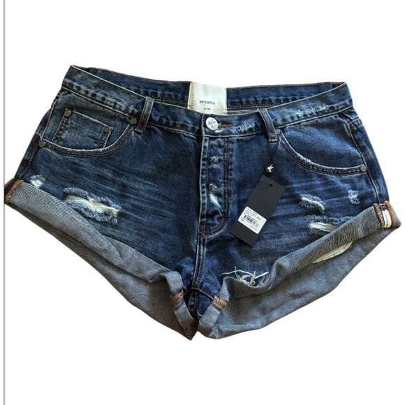 One Teaspoon Moon Bandits Jean Shorts NWT - Picture 1 of 7